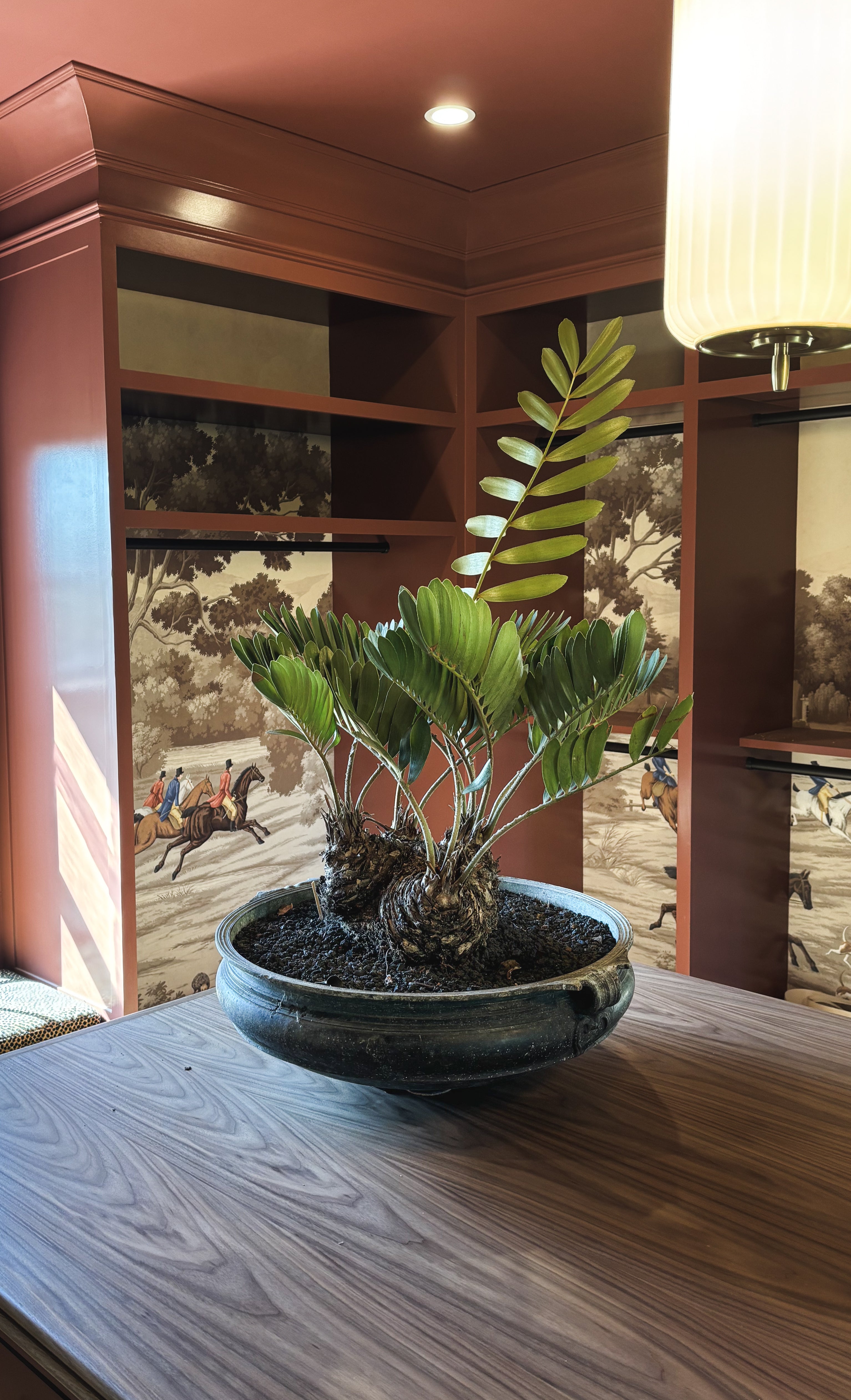 Cardboard Palm + Urli Bronze Bowl
