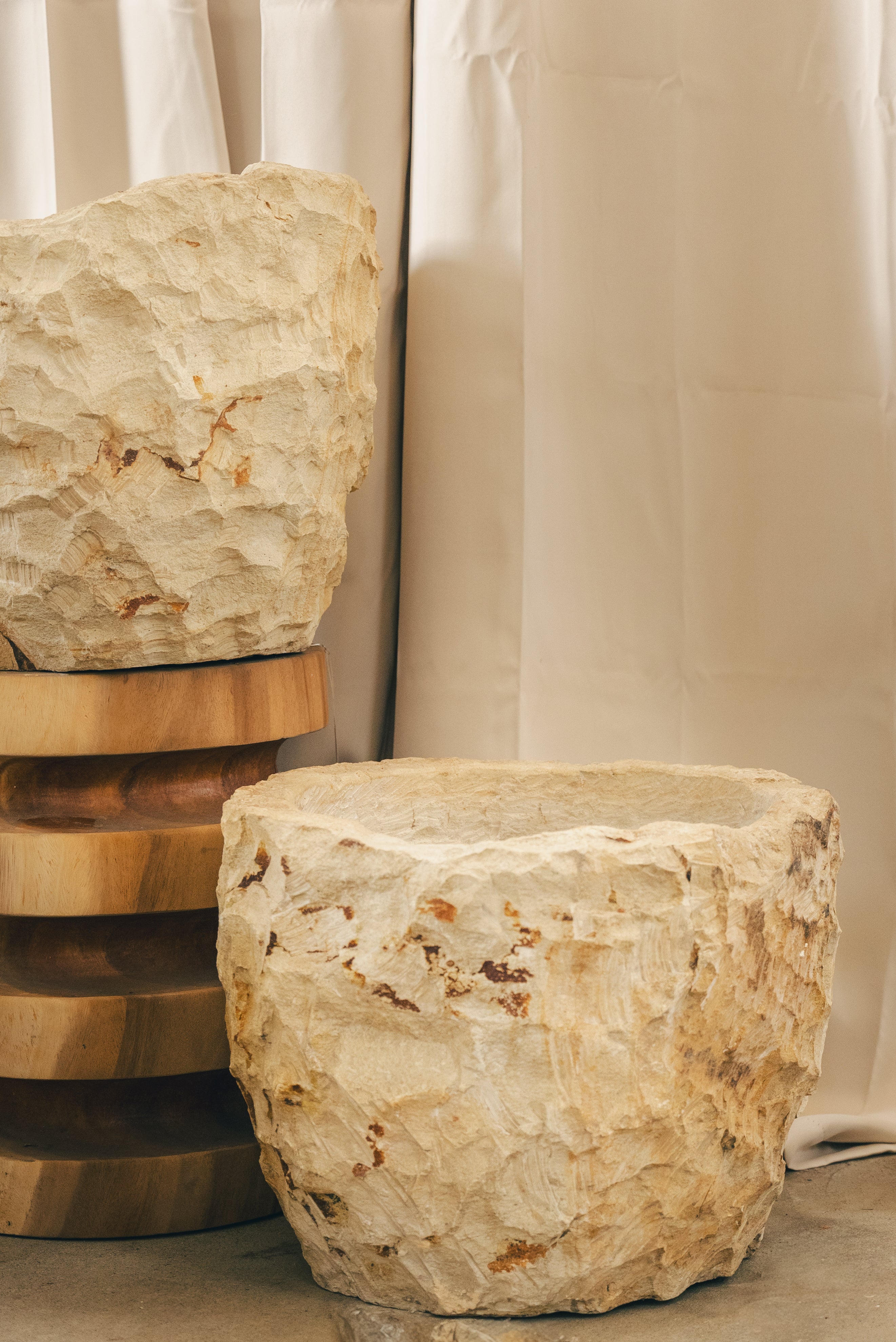 Wood Stone Small 'C"