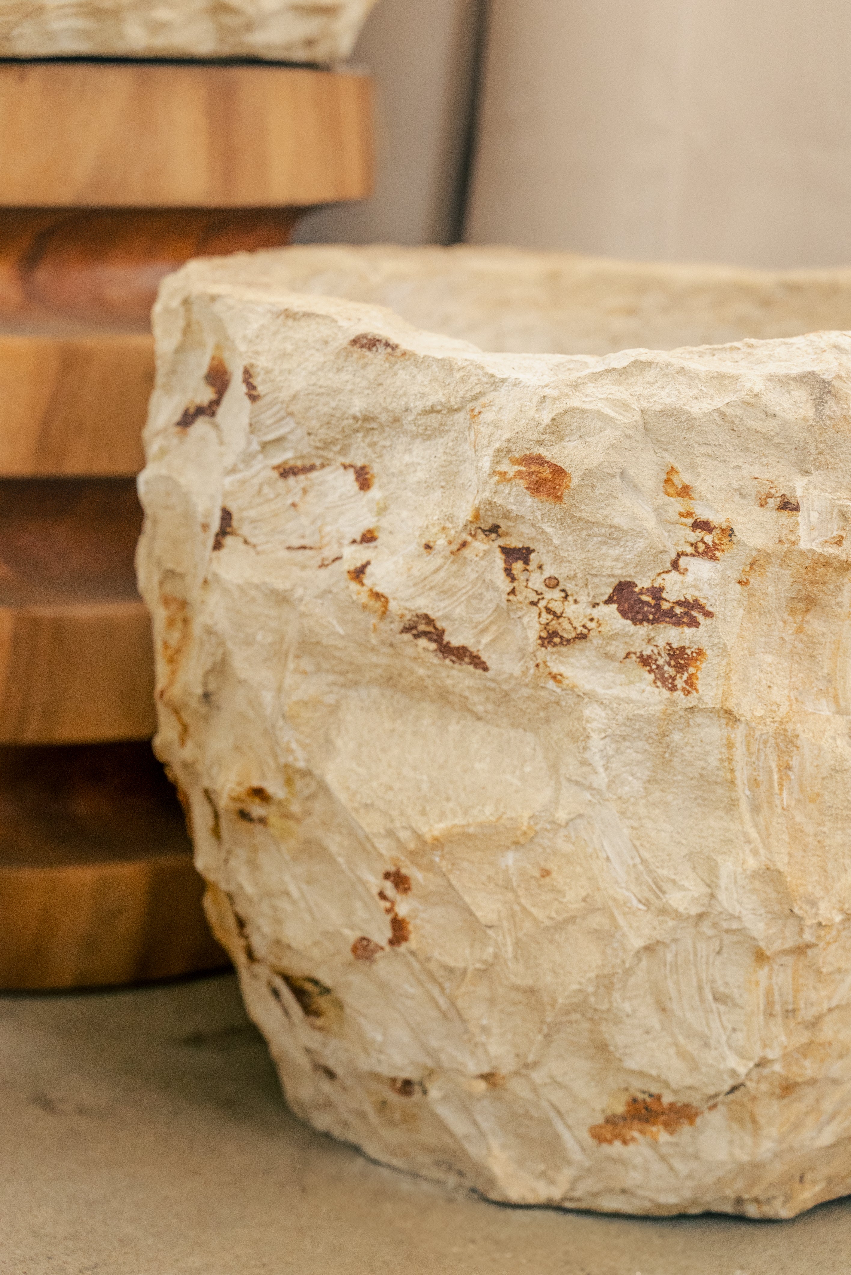 Wood Stone Small 'C"